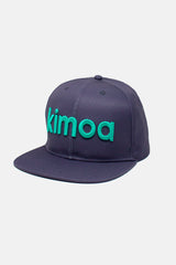Gorra plana azul con logo