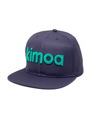 Gorra plana azul con logo