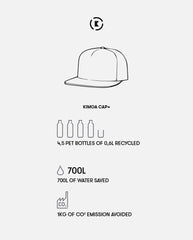 Gorra plana azul con logo