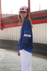 Estate blue large embroidery Racing