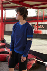 Estate blue large embroidery Racing