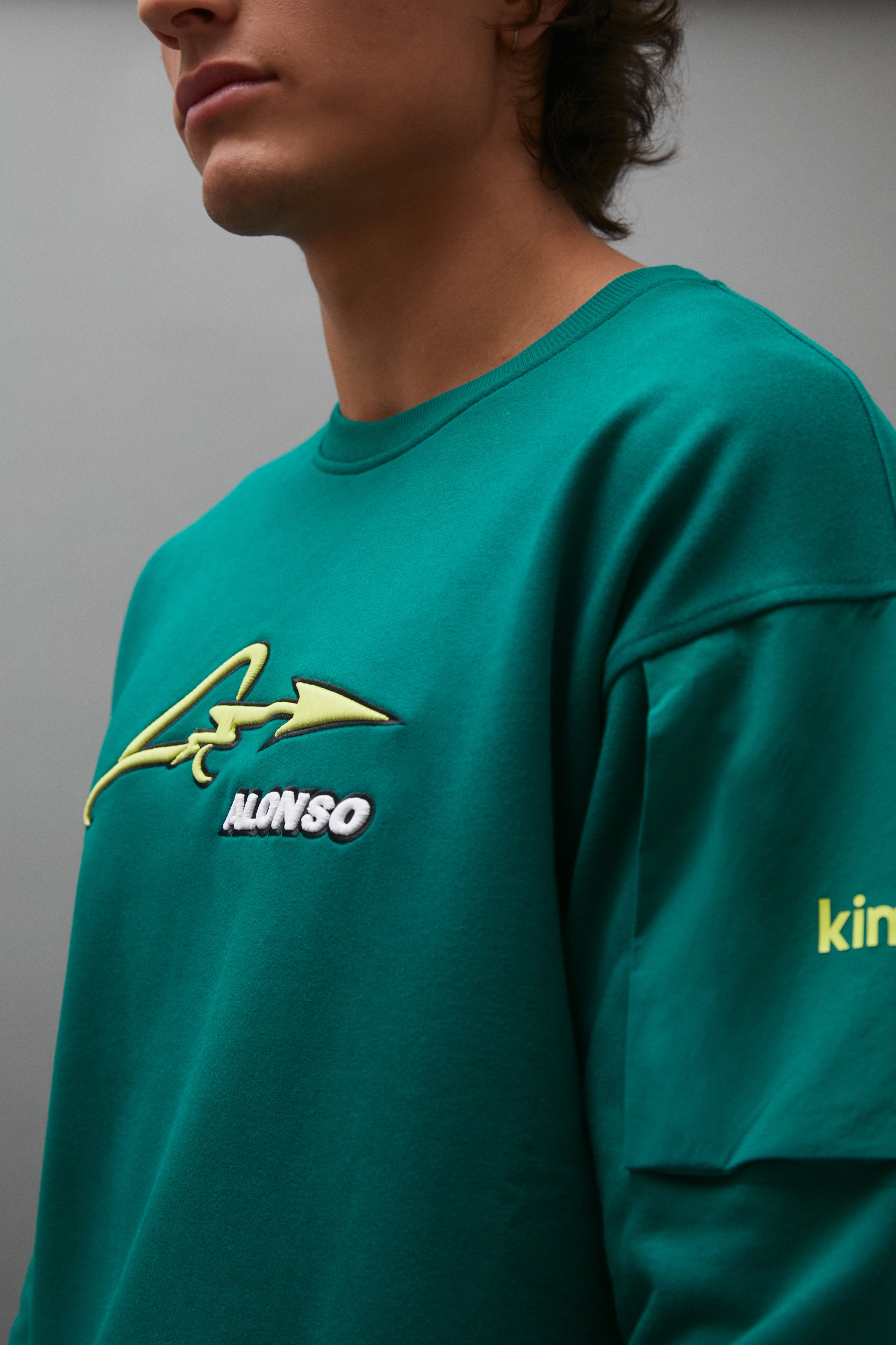 AMF1 x Kimoa 3D Embroidery Sweat Green